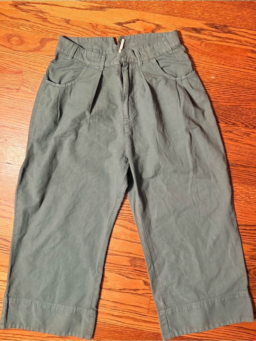 Free People-Olive Wide Leg Pants